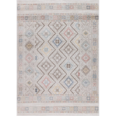 Machine Washable Alden Beige/Ivory Rug