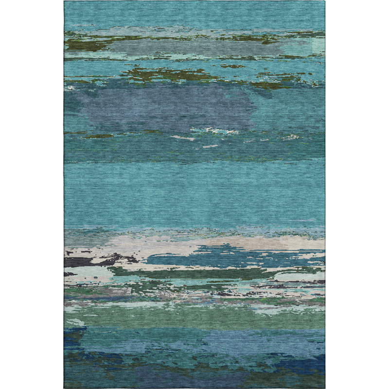 Premium Machine Washable Alijah AMF1280 Modern Rug, Rectangle 10' x 14'