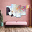 «People Blowing Colorful Dandelion On Canvas», ensemble de 4 pièces par Artsy Sally-93024857