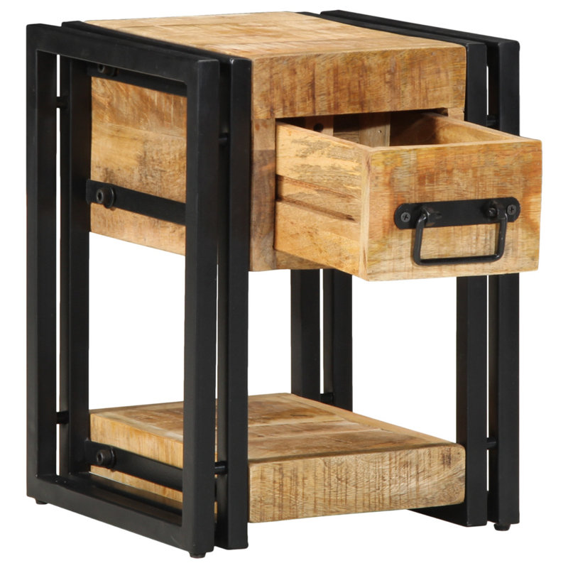 30cm W Solid Wood Bedside Table, Individual