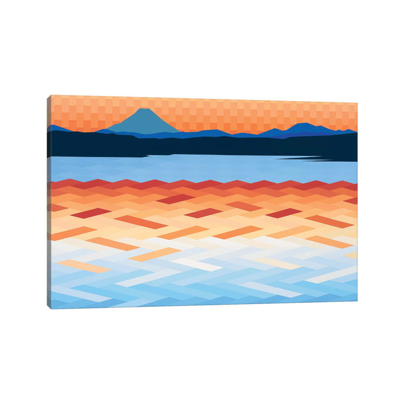 Orange And Blue Sea And Sky by Jun Youngjin - Wrapped Canvas Print, 66.04 cm H x 45.72 cm W