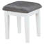 Ensemble coiffeuse Elijah blanc et gris foncé avec éclairage et tabouret