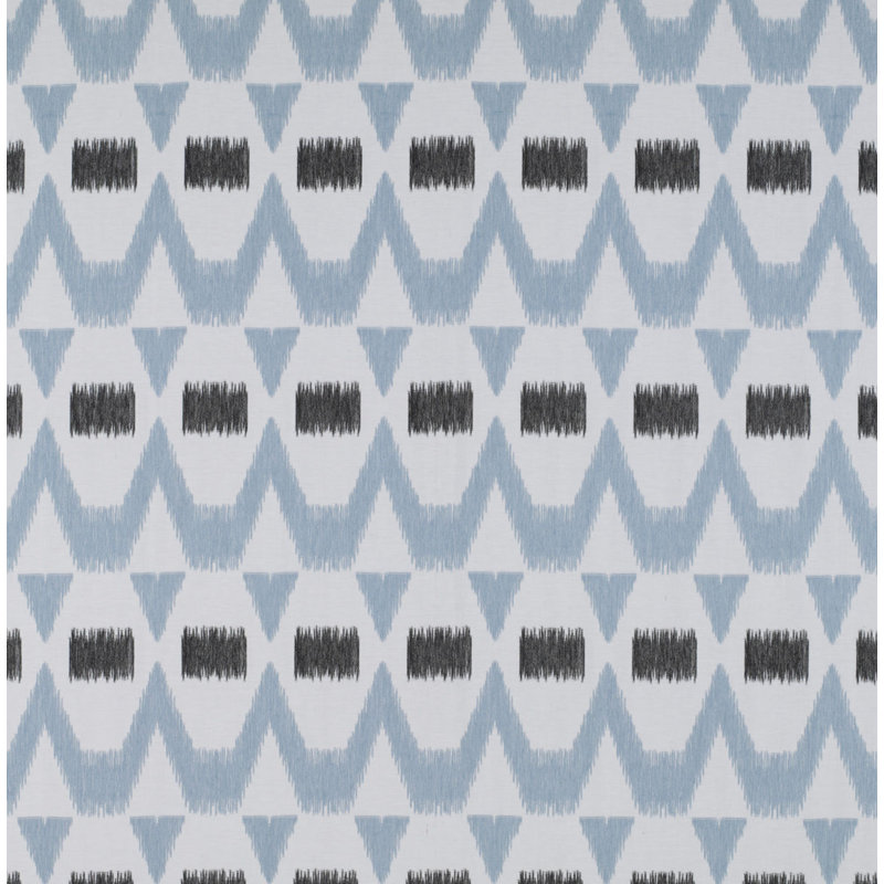 Tierras Montecristo Fabric, Onyx/Azul Claro