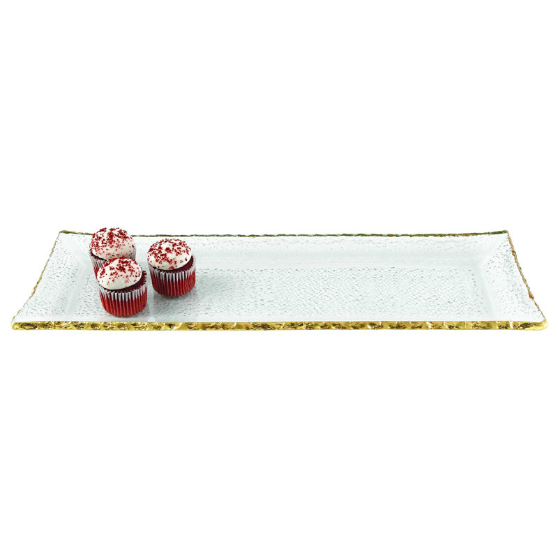 Plateau en verre, Doré
