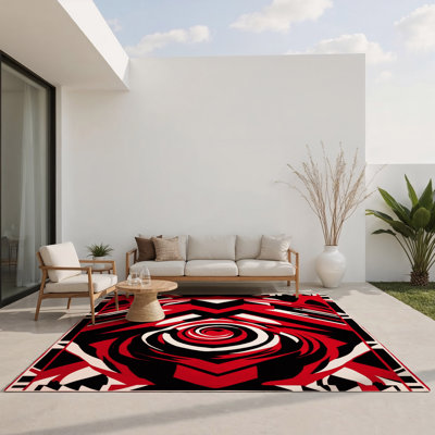 Tapis intérieur et extérieur Scarlet Abyss