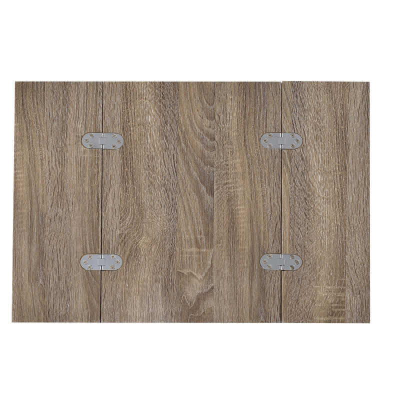 Table d'appoint chic Chic - Chêne et plateau pliant / pivotant de 12 po à 24 po polyvalent pour tout espace contemporain pliable et extensible