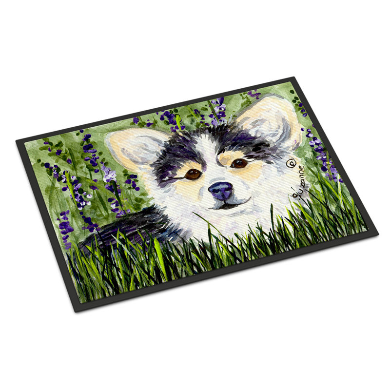Tapis de porte d’intérieur anti-dérapant chihuahua, Rectangle 1 pi 6 po x 2 pi 3 po