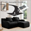 Canapé modulaire en tissu avec repose-pieds Teddy, sans assemblage-355476417