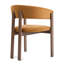 Amara Dark Brown Fabric Dining Chair-1120215964