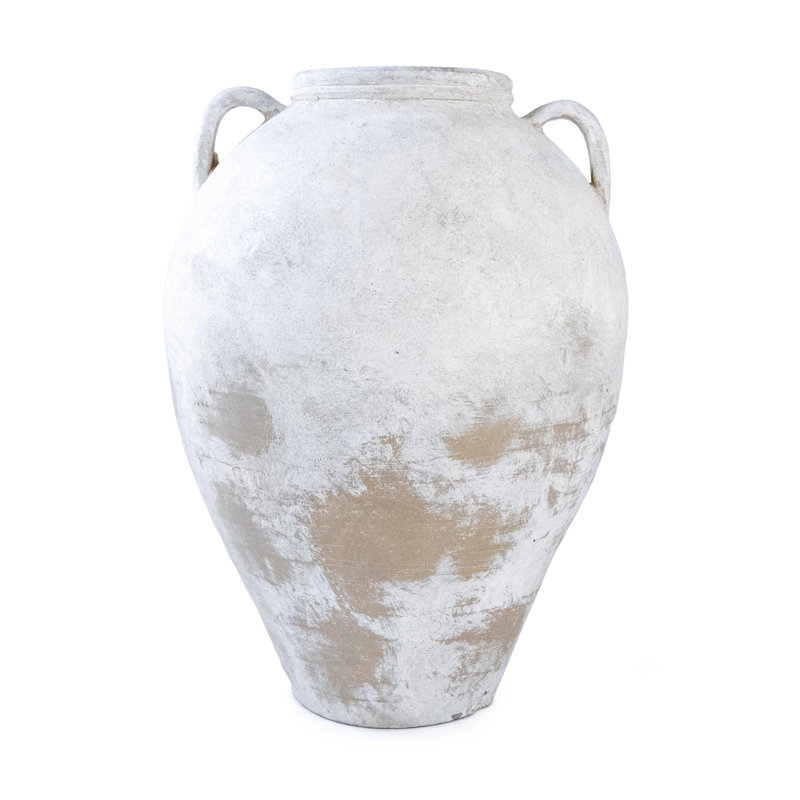 Earthernware Floor Vase, 24.5" H x 17.5" W x 17.5" D