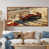 Toile avec cadre flottant brun