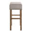 Ensemble de table de salle à manger 7 pièces à hauteur de comptoir rustique avec 4 chaises rembourrées à dossier en X et 2 tabourets à garniture cloutée, structure en bois massif