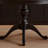 Black Round Solid Wood Dining Table-186940468