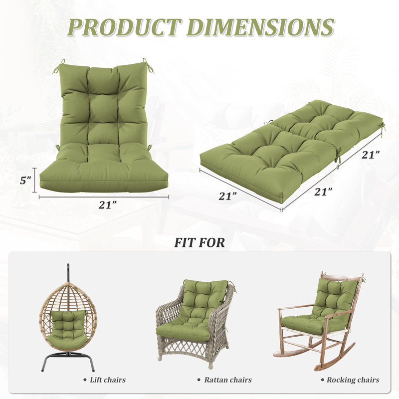 Outdoor/Indoor Seat / Back Cushion, Light Green