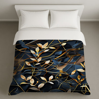 Housse de couette à motif floral Leaves Bedding