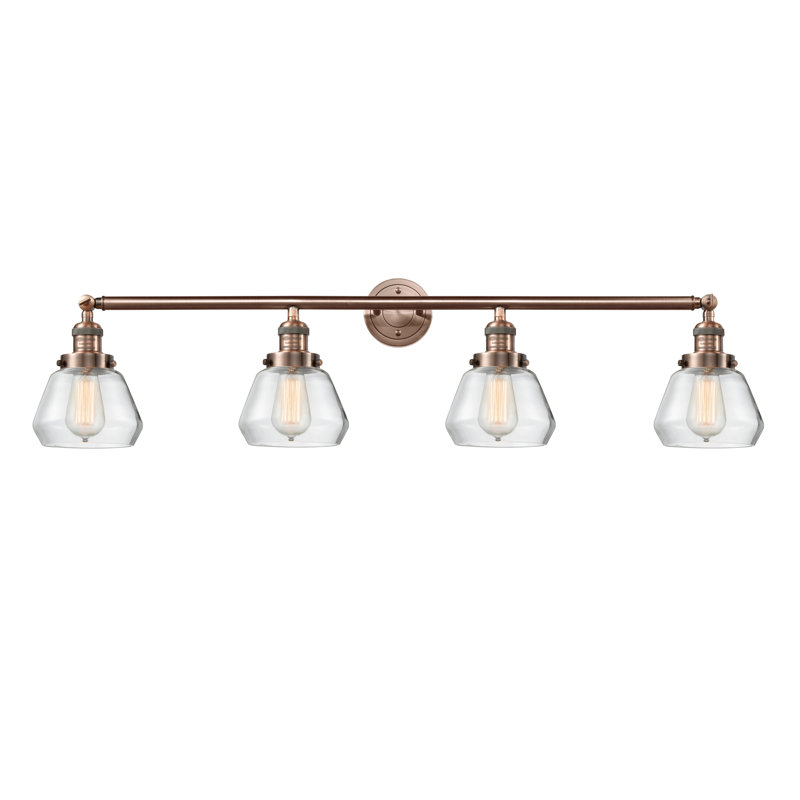 Éclairage pour salle de bain à intensité variable 4 lumières Chill, Transparent, Chrome poli, Ampoule DEL 6 watts Vinage