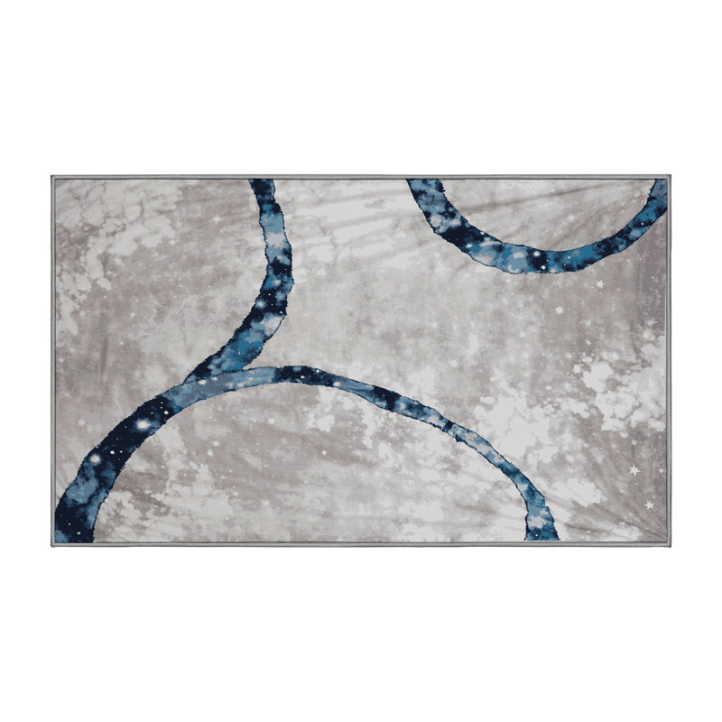 Tapis gris lavable à la machine, Rectangle 2 pi x 3 pi