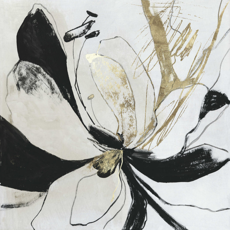 «Agustina Black Bloom II» par - Impression sur toile tendue, null
