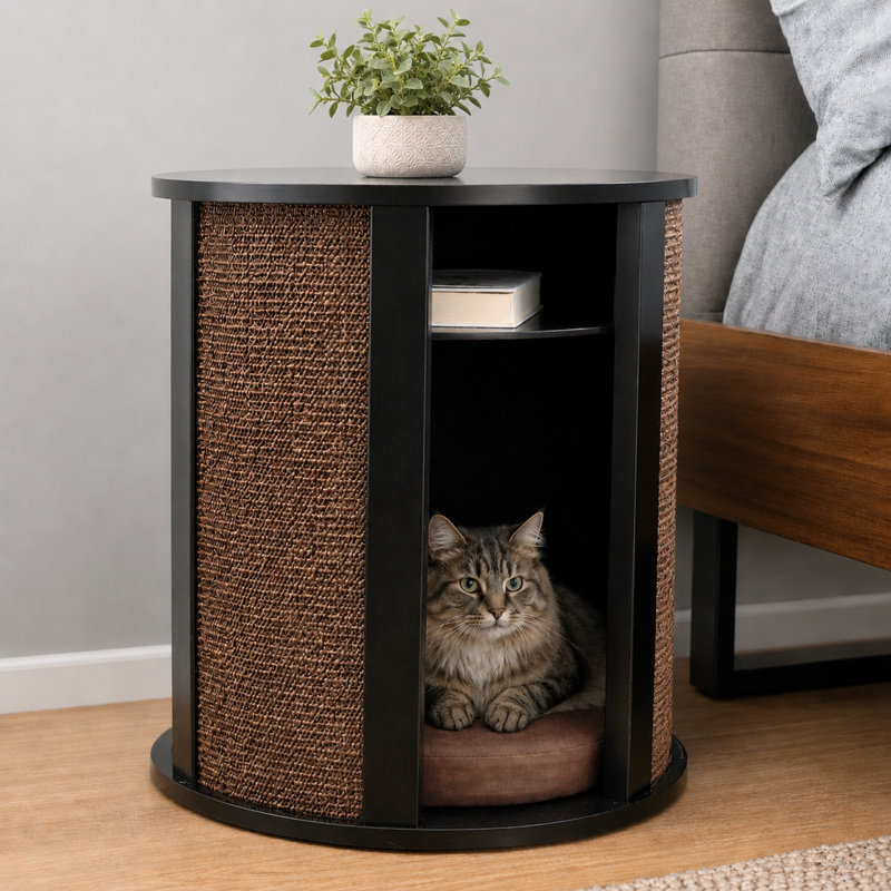 Table de bout avec table de bout Purrrrfect, Ebony