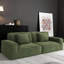 Microfibre rayée de 106,3 pouces de large, 3 sièges modernes avec de la mousse à haut rebond et des sièges confortables, convient au salon appartement avec une bonne rétention de la chaleur,