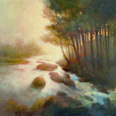 «Falls at Killin», peinture sur toile sans cadre