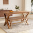 Ensemble de table de salle à manger Kristofer, table de salle à manger rectangulaire avec banc (table, 2 bancs)