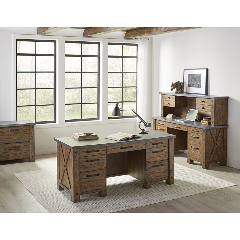 Bureau de direction en bois massif Lathyn