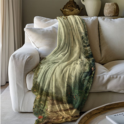 Machine Printed Throw Blanket
