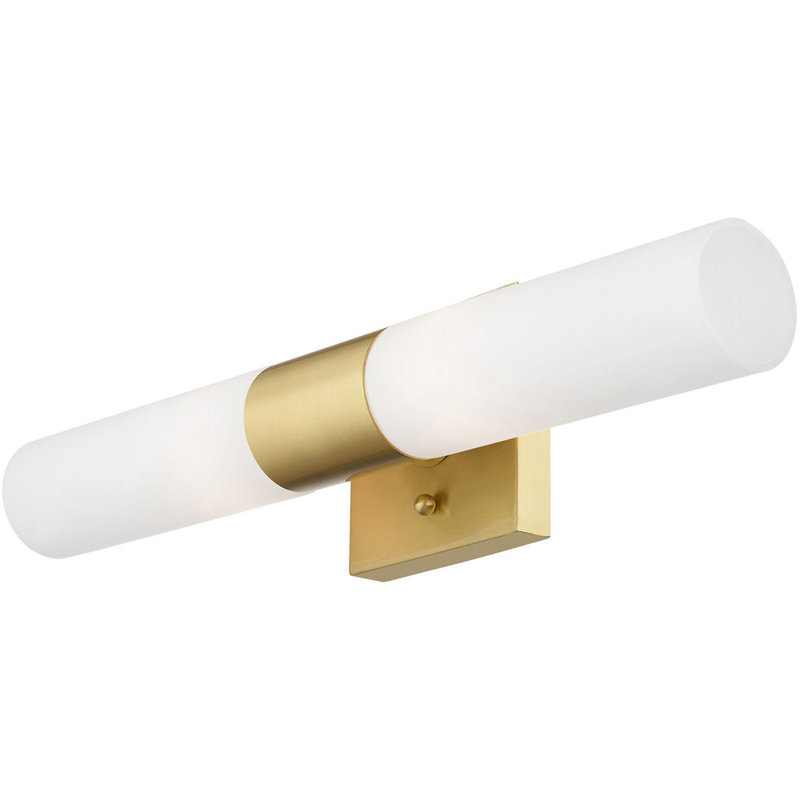 2 - Light Vanity Light, Satin Brass