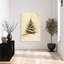 Arbre d'hiver festif classique, arbre de Noël traditionnel rustique, arbre à feuilles persistantes, pin, forêt, impression d'art mural-129720040