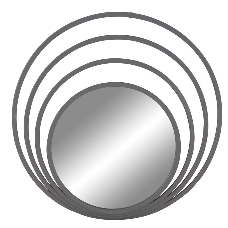 Miroir décoratif moderne et contemporain concentrique Berna, H 36 po x l 36 po