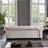 Chesterfield sofa beige linen fabric
