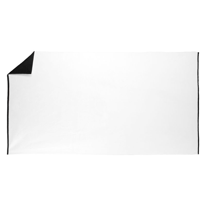 Cotton Blend Midweight Beach Towel, Black