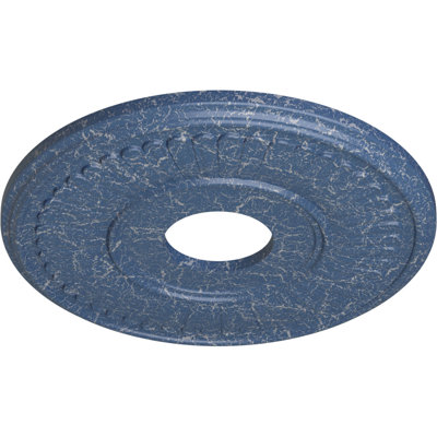 Endurathane Berkshire Ceiling Medallion, 15 3/4"OD x 3 7/8"ID x 3/4"P (Fits Canopies up to 7"), Hand-Painted Americana Crackle Finish