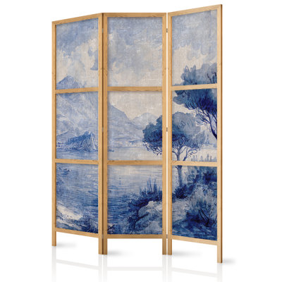 171cm H Solid Wood Folding Room Divider