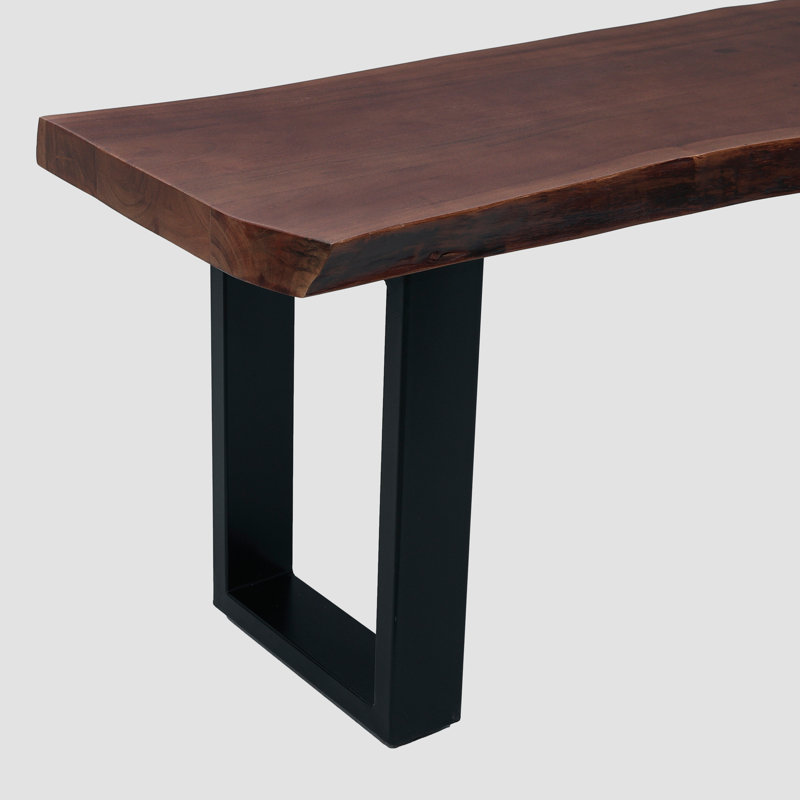 Banc en bois massif Beames 48 "Beats, Noyer