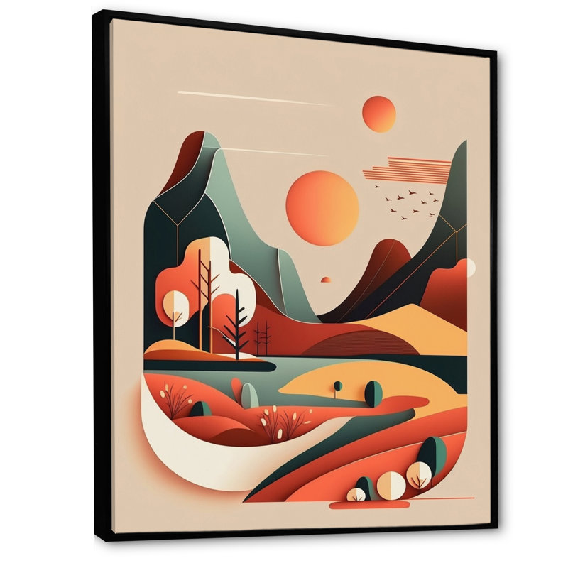 Impression sur toile, impression sur toile, H 40 po x l 30 po x P 1,5 po, Cadre flottant noir
