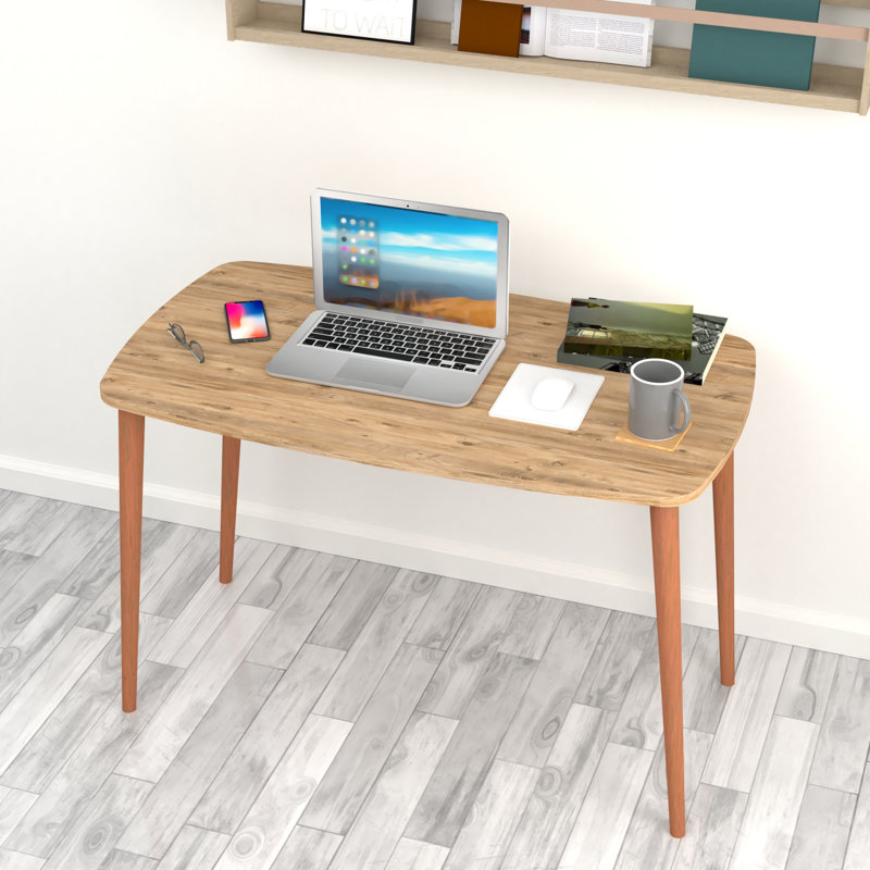Devona Rectangular Writing Desk, Light Brown, 70cm H x 105cm W x 60cm D.