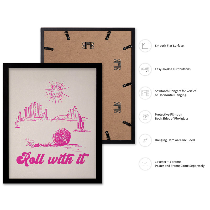 Rouler avec, 24"H x 32"W, Poster, Black Framed