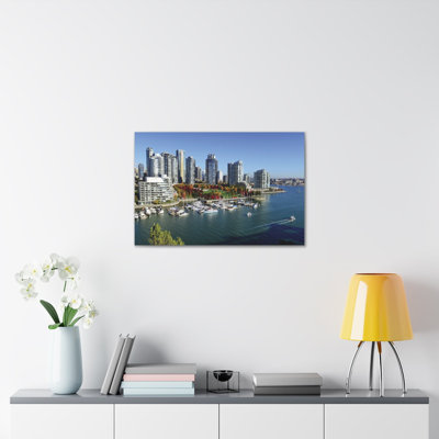 Vancouver Daytime Skyline Canvas Artwork Breathtaking Stunning Cityscape