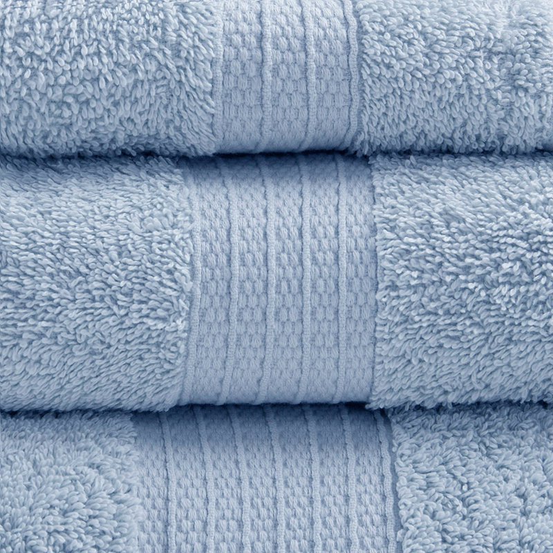 6 Piece Organic Cotton Towel Set, Blue