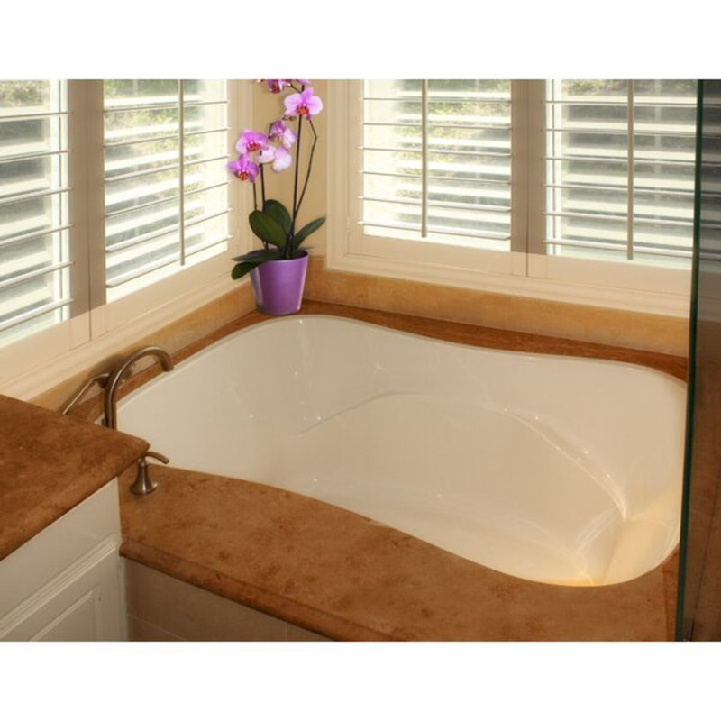 Monterey 72'' L Soaking Bathtub, Biscuit, Matte Black