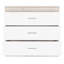 Dresser 29"H, Three Drawers, Metal Hardware, Superior Top, Light Grey / White
