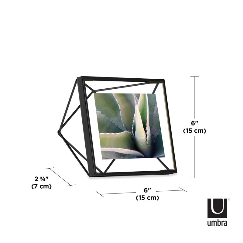 Black Geometric Wire Floating Picture Frame, 20x20