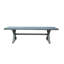 Modern Outdoor Aluminum Dining Bench, Dark Grey