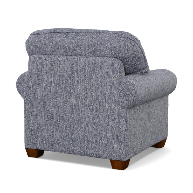 Tobias Chair & Ottoman, Indigo Blue