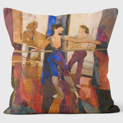 Dancer in Blue Ballet Inspired Cushion - Charlotte Leadbeater