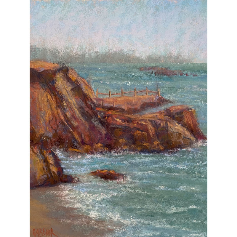 Point de vue de Dina Gardner, H 21,25 po x l 17,25 po x P 0,88 po, Papier avec cadre noir, Blanc