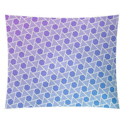 Tapisserie murale hexagonales et triangles