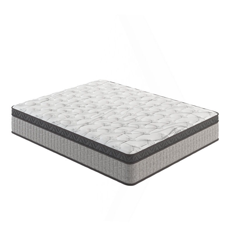 Matelas en mousse à mémoire de forme avec ressorts et gel rafraîchissant, soulagement de la pression et isolement du mouvement